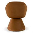 Pemberly Row Modern Fabric Swivel Dining Chair in Rust Khaki Mohair