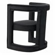 Pemberly Row Modern Velvet Accent Chair with Tuxedo Arms in Black
