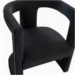Pemberly Row Modern Velvet Accent Chair with Tuxedo Arms in Black