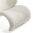 Pemberly Row Modern Upholstered Accent Chair with Chrome Base in White