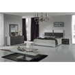 Pemberly Row Italian Modern 39x41 Inch Wall Mirror in Smooth Gray