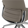 Pemberly Row Modern Genuine Leather Executive Office Chair in Gray