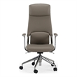 Pemberly Row Modern Genuine Leather Executive Office Chair in Gray
