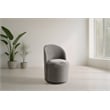 Pemberly Row Modern Upholstered Fabric Swivel Dining Chair in Dove Grey