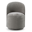 Pemberly Row Modern Upholstered Fabric Swivel Dining Chair in Dove Grey