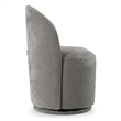 Pemberly Row Modern Upholstered Fabric Swivel Dining Chair in Dove Grey