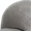 Pemberly Row Modern Upholstered Fabric Swivel Dining Chair in Dove Grey