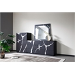 Pemberly Row Modern Square Wall Mirror in Matte Brown Ash & Silver