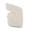 Pemberly Row Modern Fabric Dining Chair with Cut Out Back in Beige