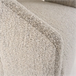 Pemberly Row Modern Fabric Dining Chair with Cut Out Back in Beige