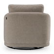 Pemberly Row Modern Upholstered Swivel Accent Chair in Gray Sand