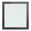 Pemberly Row Modern Slatted Wall Mirror in Dark Gray High Gloss