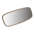 Pemberly Row Modern 63x32.4 Inch Oval Buffet Mirror in Gray Ash Wood