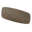 Pemberly Row Modern 63x32.4 Inch Oval Buffet Mirror in Gray Ash Wood