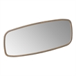 Pemberly Row Modern 63x32.4 Inch Oval Buffet Mirror in Gray Ash Wood