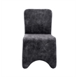 Pemberly Row Modern Upholstered Velvet Dining Chair Set of 2 in Gray