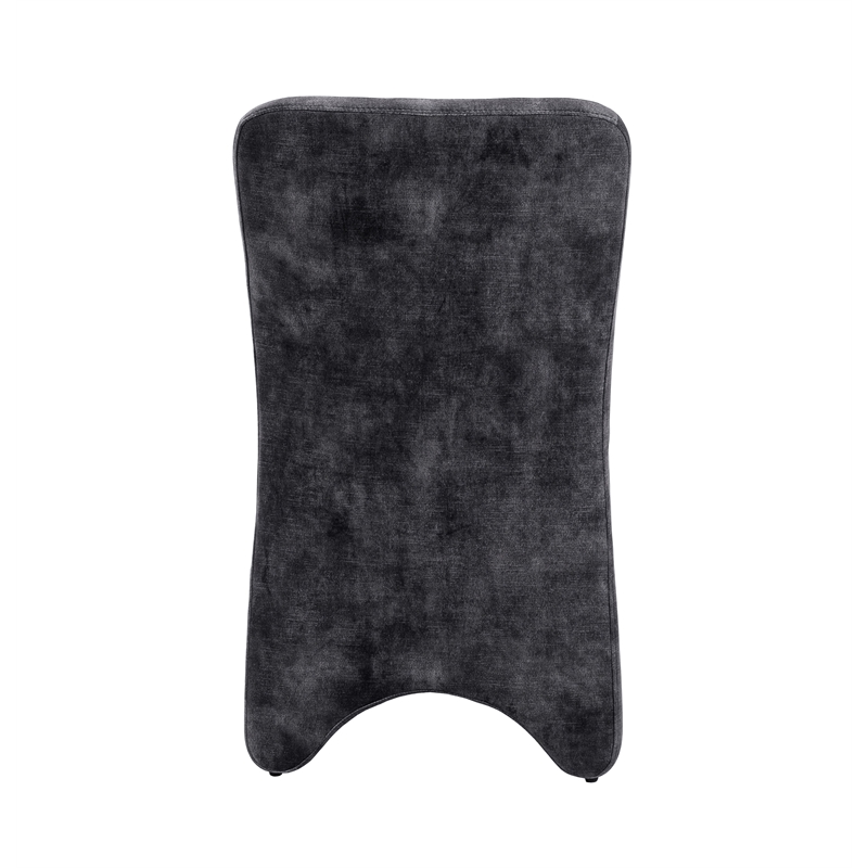 Pemberly Row Modern Upholstered Velvet Dining Chair Set of 2 in Gray