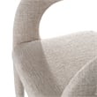 Pemberly Row Modern Fabric Dining Chair with Cast Iron Legs in Ivory Beige
