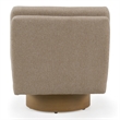 Pemberly Row Modern Fabric Slipper Accent Chair in Beige & Light Chestnut