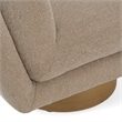 Pemberly Row Modern Fabric Slipper Accent Chair in Beige & Light Chestnut