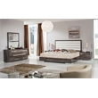 Pemberly Row Italian Modern 39x41 Inch Wall Mirror in Gray Elm Veneer