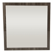 Pemberly Row Italian Modern 39x41 Inch Wall Mirror in Gray Elm Veneer