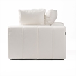 Pemberly Row Modern 43x43 Inch Fabric Modular Corner Seat in Off White