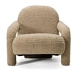 Pemberly Row Modern Fabric Upholstered Accent Chair with Arms in Tan