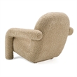 Pemberly Row Modern Fabric Upholstered Accent Chair with Arms in Tan