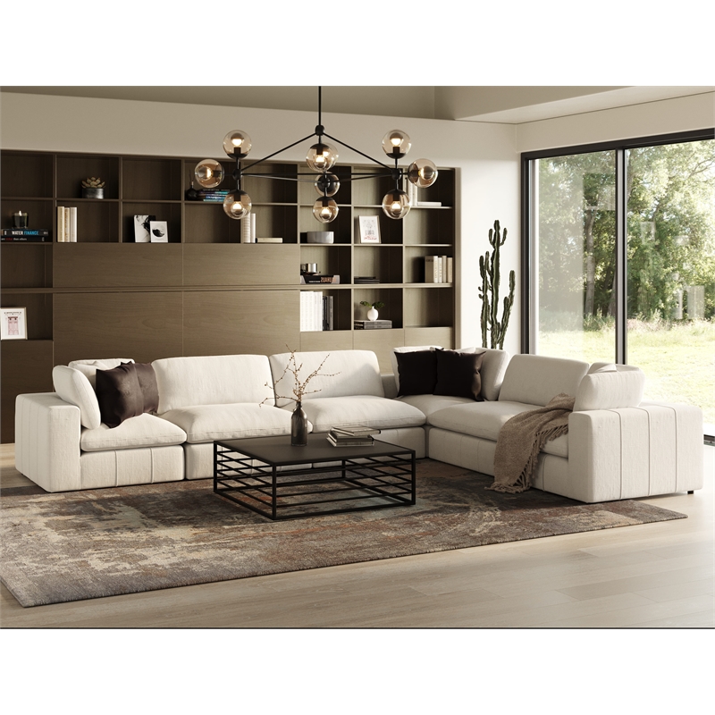 Pemberly Row Square Modern Wrought Iron & Glass Coffee Table in Black/Clear