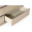 Pemberly Row 6-Drawer Contemporary Wood Veneer Dresser in Gray/Silver