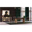 Pemberly Row 4-Door Modern Wood Veneer Buffet in Ash Black & Brass
