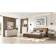 Pemberly Row Modern 1-Drawer Nightstand in Travertine Grey & Gold