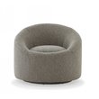 Pemberly Row Modern Polyester Fabric Swivel Accent Chair in Glam Gray