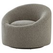 Pemberly Row Modern Polyester Fabric Swivel Accent Chair in Glam Gray