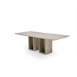 Pemberly Row Modern Rectangular Double Pedestal Dining Table for 8