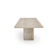 Pemberly Row Modern Rectangular Double Pedestal Dining Table for 8