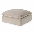 Pemberly Row Modern Upholstered Fabric Ottoman in Light Gray Polyester
