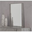 Pemberly Row Engineered Wood & Glass Rectangle Bedroom Mirror in Light Gray