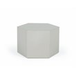 Pemberly Row Hexagonal Small MDF Wood End Table in Light Elm Gray Gloss