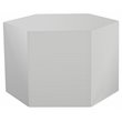 Pemberly Row Hexagonal Small MDF Wood End Table in Light Elm Gray Gloss