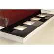 Pemberly Row Modern Eastern King LED Platform Bed in White High Gloss