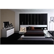 Pemberly Row Modern Eastern King LED Platform Bed in White High Gloss