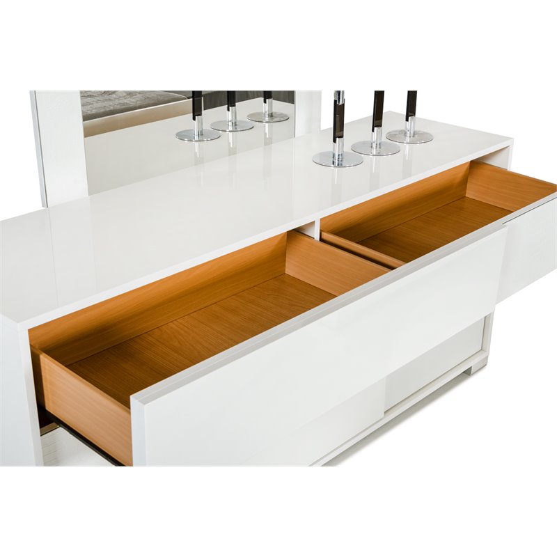 Pemberly Row 3-Drawer Self Closing Modern MDF Wood Dresser in White