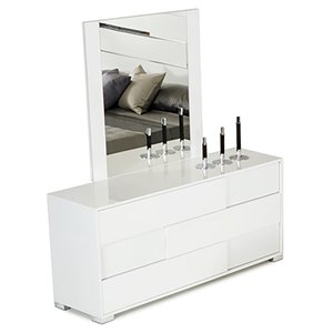 Pemberly Row 3-Drawer Self Closing Modern MDF Wood Dresser in White