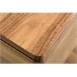 Pemberly Row Mid-Century Tempered Glass & Veneer End Table in Walnut