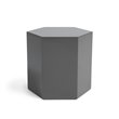 Pemberly Row Hexagonal Modern MDF Wood End Table in Light Gray Gloss