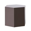 Pemberly Row Hexagonal Modern MDF Wood End Table in Light Gray Gloss