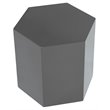 Pemberly Row Hexagonal Modern MDF Wood End Table in Light Gray Gloss