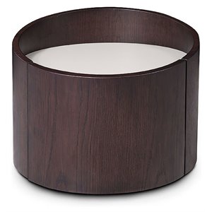 Pemberly Row 17&quot Modern Crafted Wood Nightstand in Brown Oak Finish